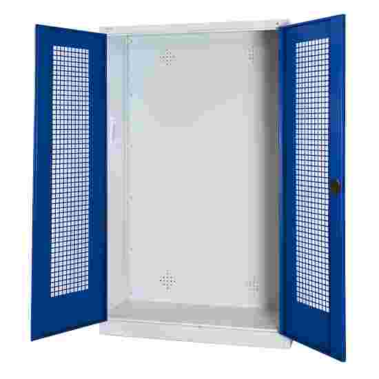 C+P Modular sports equipment cabinet Gentian blue (RAL 5010), Light grey (RAL 7035), Single closure, Ergo-Lock recessed handle