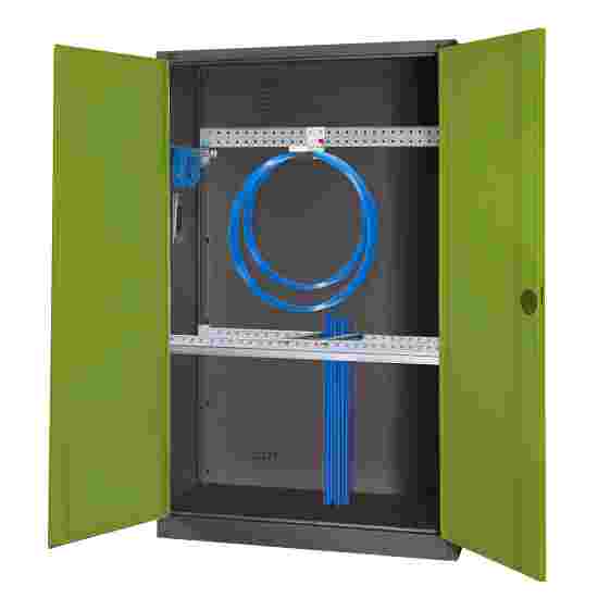 C+P Modular sports equipment cabinet Viridian green (RDS 110 80 60), Anthracite (RAL 7021), Single closure, Ergo-Lock recessed handle