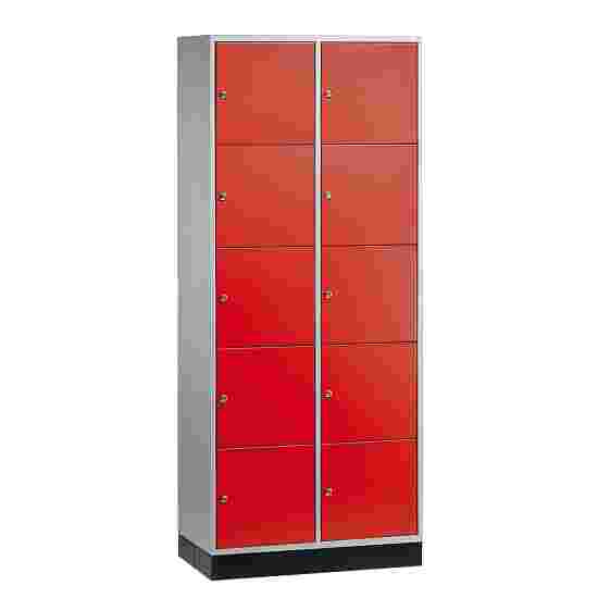 C+P Schließfachschrank &quot;S 4000 Intro&quot; 195x62x49cm/ 10 Fächer, Feuerrot (RAL 3000)