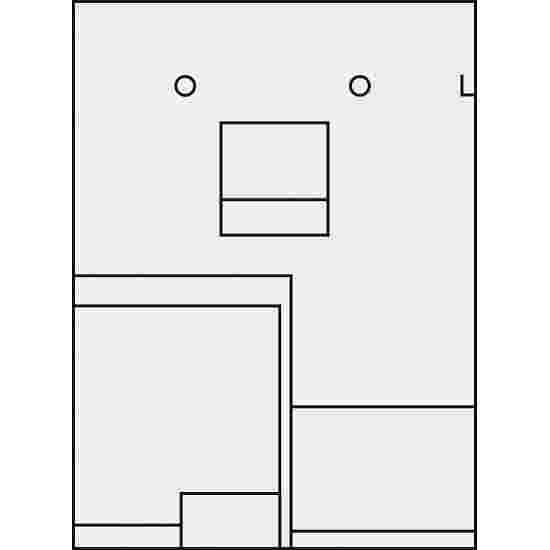 C+P Sportredskabsskab med hullede, stålplade-låger (Type 1), HxBxT 195x120x50 cm Lysegrå (RAL 7035), Lysegrå (RAL 7035), Ergo-Lock forsænket håndtag, Enkeltlåsning