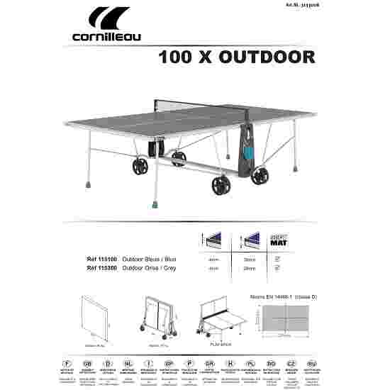 Cornilleau Tischtennis-Set &quot;100X Outdoor&quot; Blau