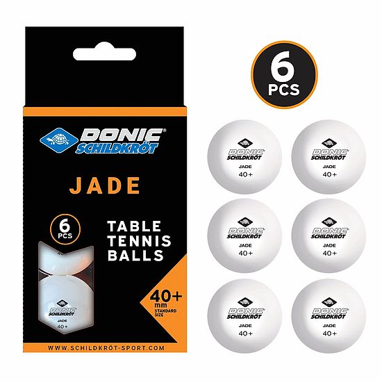 Donic® Schildkröt Bordtennisbolde "Jade" Hvide bolde