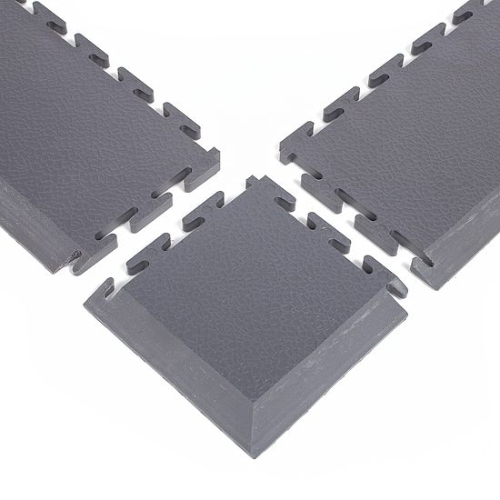 Ecotile kant-/hjørnestykker Hjørnestykke, Mørkegrå, 7 mm