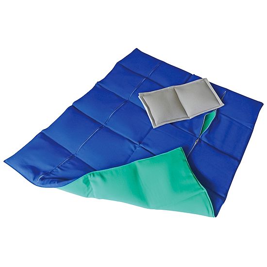 Enste® Schwere Decke/Gewichtsdecke 90x72 cm / Grün-Blau, Außenhülle Baumwolle