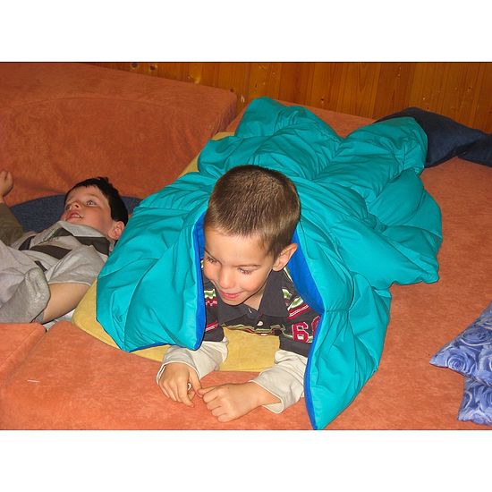 Enste® Schwere Decke/Gewichtsdecke 90x72 cm / Grün-Blau, Außenhülle Baumwolle