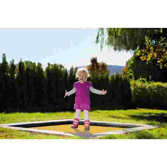 Eurotramp Bodentrampolin Kids Tramp &quot;Kindergarten XL&quot; Sprungtuch eckig, Mit Fallschutzplatten