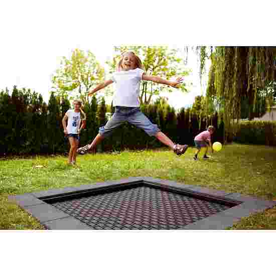 Eurotramp Bodentrampolin Kids Tramp &quot;Playground XL&quot; Sprungtuch eckig, Mit Fallschutzplatten, Ohne Zusatzbeschichtung