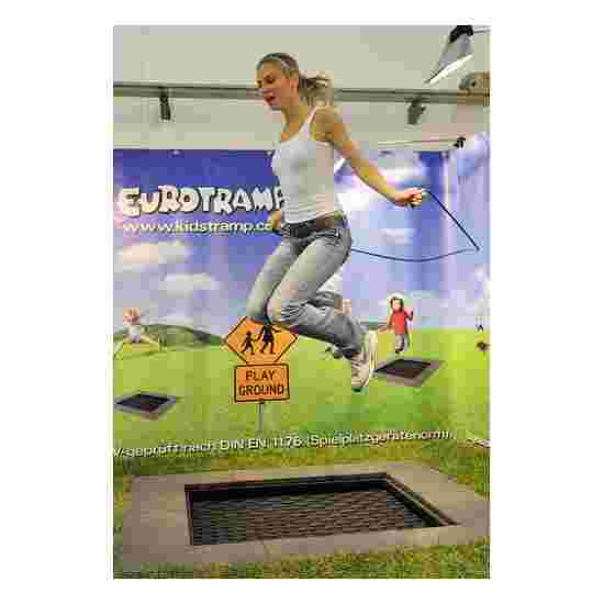 Eurotramp Jordtrampolin Kids Tramp &quot;Playground Mini&quot; Firkantet springdug, Med faldsikringsplader, Uden ekstra belægning