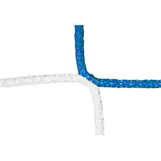 Fußballtornetz für Großfeld-Fußballtor, mit Schachbrettmuster,  knotenlos Blau-Weiß