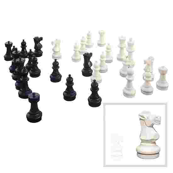 Gulv-Skakfigurer Standflade ø: 22,5 cm. Kongens højde: 64 cm.