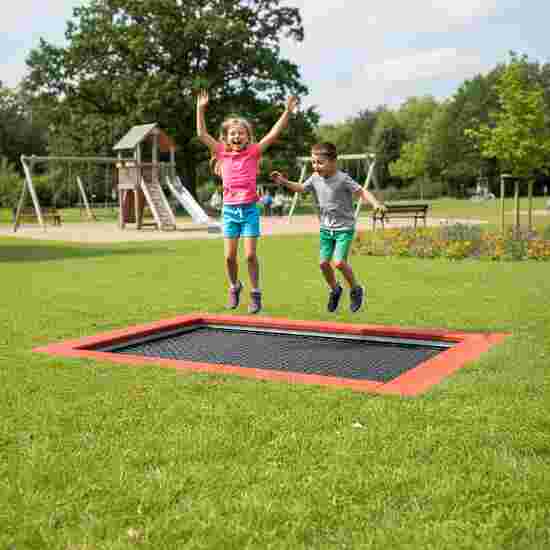 Hally-Gally Jordtrampolin &quot;2000&quot; Sort, Rød-brun
