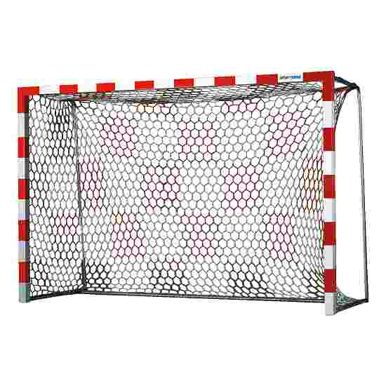 Handballtornetz 80/100 cm Weiß-Rot