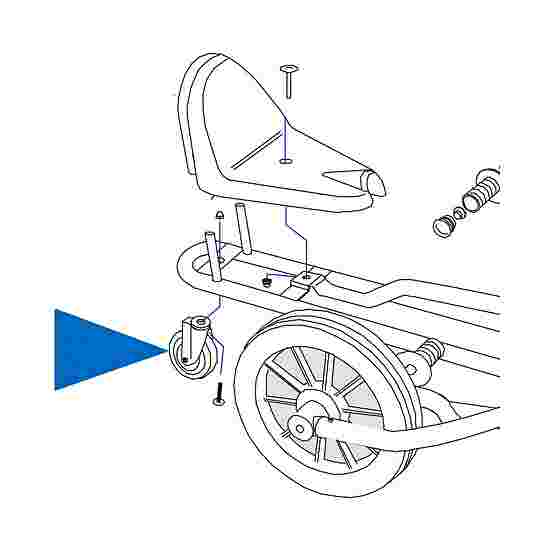Hinterrad / Stützrad für Swingcart