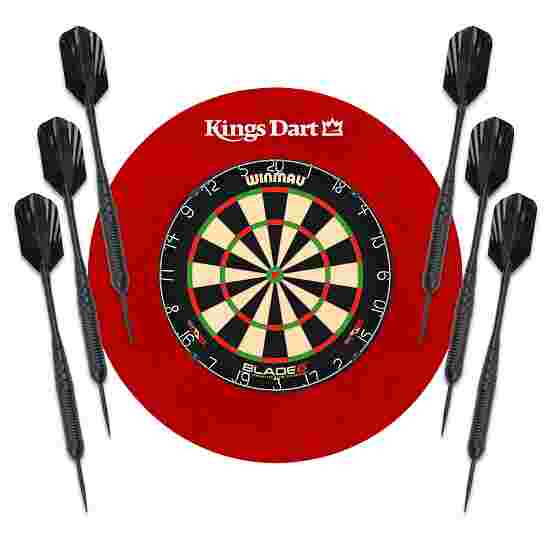 Kings Dart Dart-Set &quot;Two Winmau Dartboard Blade 6&quot; Rot