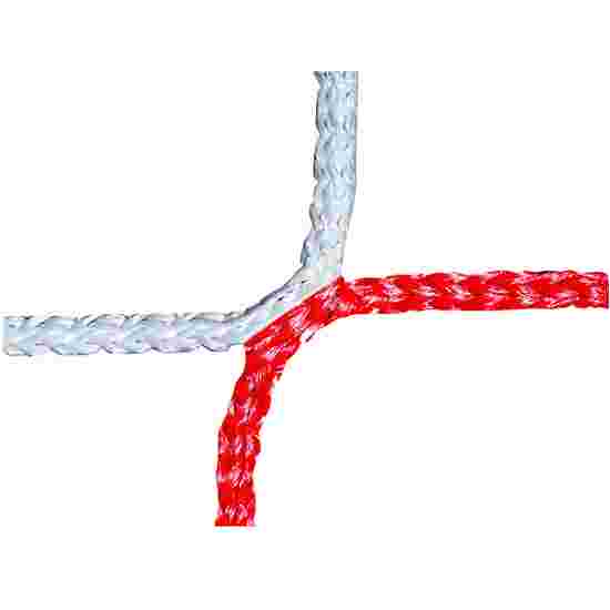 Knotenloses Herrenfußballtornetz 750x250 cm Rot-Weiß