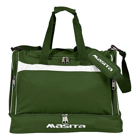 Masita® Sporttasche "Brasil" mit Bodenfach Junior = 50x39x31 cm, Grün-Weiß