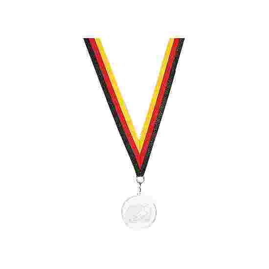 1 Medaille Fußball mit Band schwarz rot gold Mini 