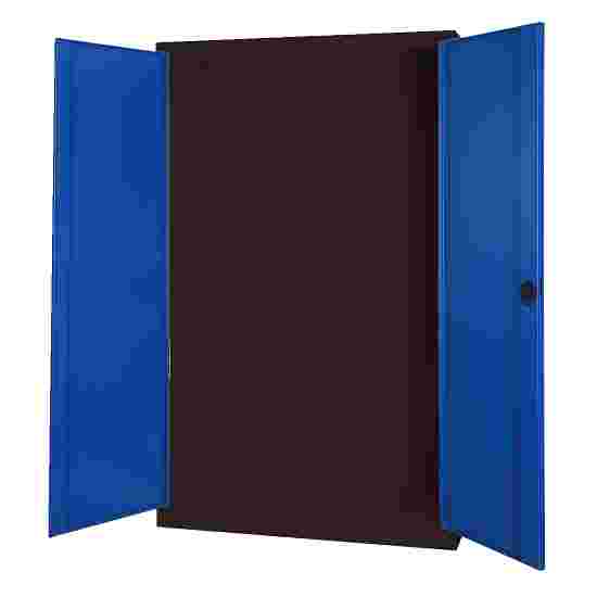 Modul redskabsskab, HxBsT 195x120x50 cm, med helplade døre Ensianblå (RAL 5010), Antracit (RAL 7021), Fælleslåsning, Klinkegreb