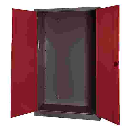 Modul redskabsskab, HxBsT 195x120x50 cm, med helplade døre Rubinrød (RAL 3003), Antracit (RAL 7021), Fælleslåsning, Ergo-Lock forsænket håndtag