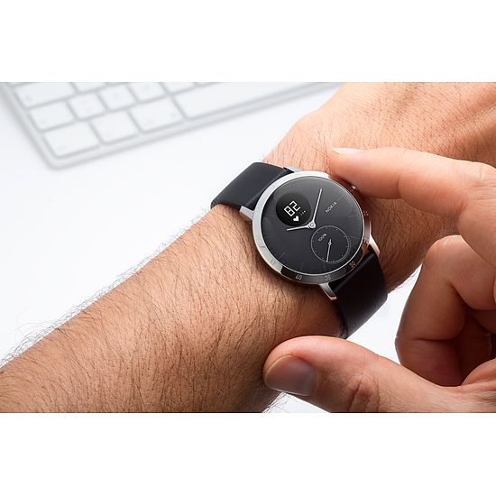 Nokia Steel HR - Fitnessuhr mit Herzfrequenz- &amp; Aktivitätsmessung 36 mm, Schwarz