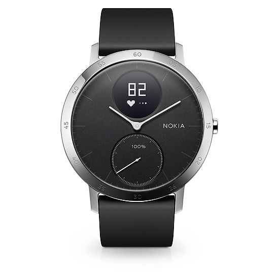Nokia Steel HR - Fitnessuhr mit Herzfrequenz- &amp; Aktivitätsmessung 40 mm, Schwarz