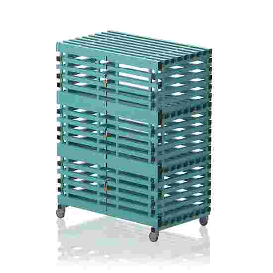 Plastic Storage Trolley Large, without attachment, Aqua