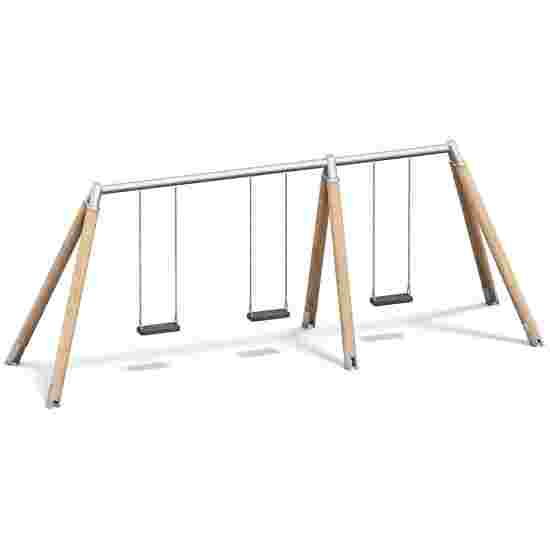 Playparc Dreifachschaukel Holz/Metall Aufhängehöhe 200 cm