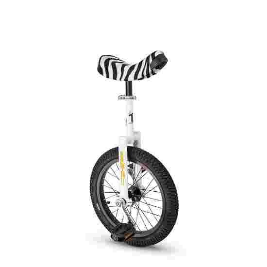 Qu-Ax Ethjulet cykel &quot;Luxus&quot; 16" (ø 41 cm), 28 eger, hvid ramme