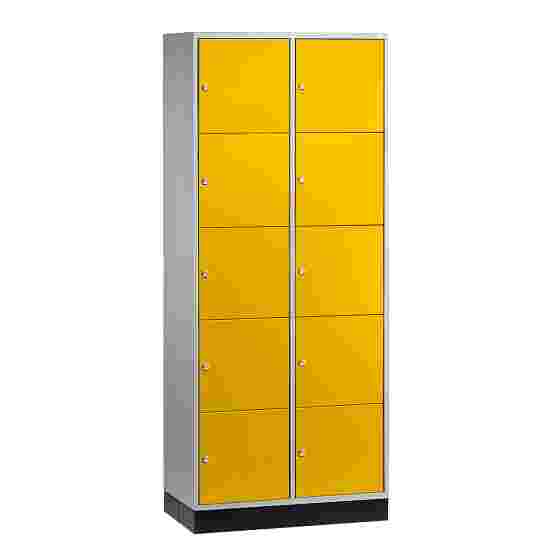 &quot;S 4000 Intro&quot; Compartment Locker (5 compartments on top of one another) 195x62x49cm/ 10 compartments, Sunny Yellow (RDS 080 80 60)