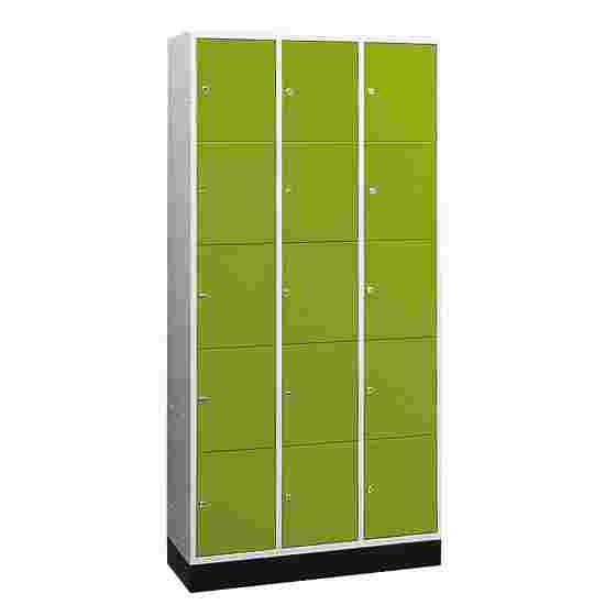 &quot;S 4000 Intro&quot; Compartment Locker (5 compartments on top of one another) 195x92x49cm/ 15 compartments, Viridian green (RDS 110 80 60)