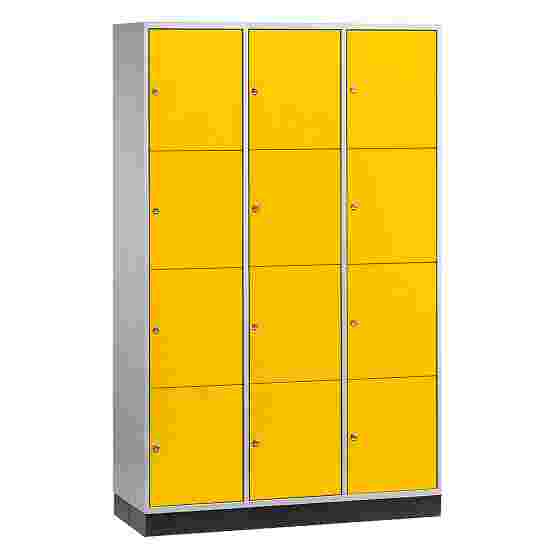 &quot;S 4000 Intro&quot; Large Capacity Compartment Locker (4-Door Locker) 195x122x49 cm/ 12 compartments, Sunny Yellow (RDS 080 80 60)