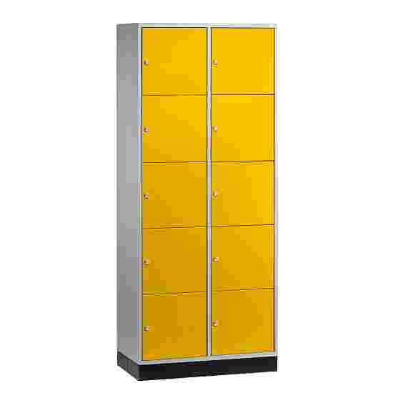 &quot;S 4000 Intro&quot; Large Capacity Compartment Locker (5 compartments on top of one another) 195x85x49 cm/ 10 compartments, Sunny Yellow (RDS 080 80 60)