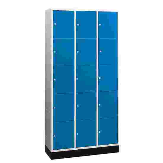 &quot;S 4000 Intro&quot; Large Capacity Compartment Locker (5 compartments on top of one another) 195x122x49 cm/ 15 compartments, Gentian blue (RAL 5010)