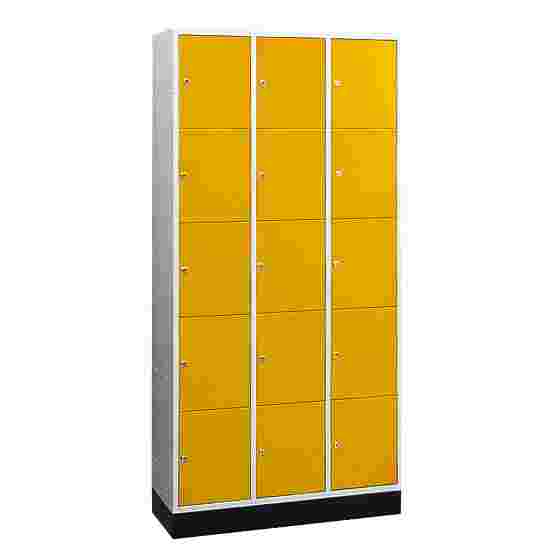 &quot;S 4000 Intro&quot; Large Capacity Compartment Locker (5 compartments on top of one another) 195x122x49 cm/ 15 compartments, Sunny Yellow (RDS 080 80 60)