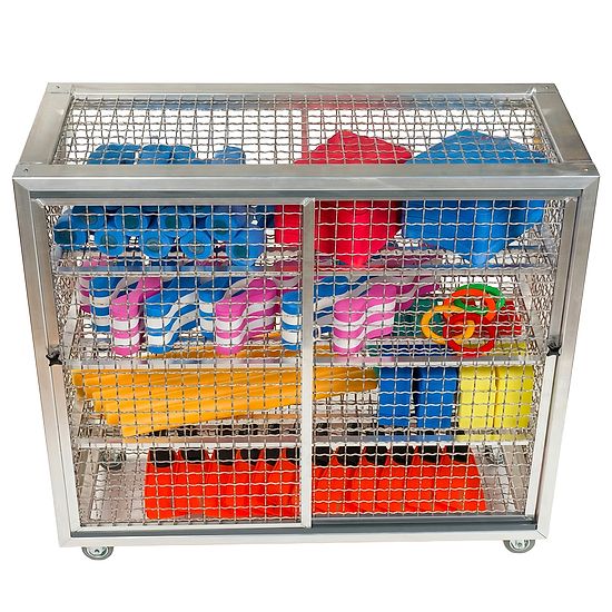 Schwimmbad-Gitterregalwagen Mit Rädern, 125x125x62 cm