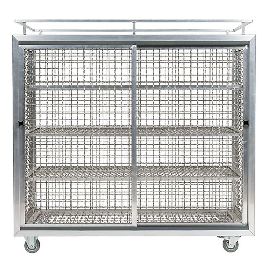 Schwimmbad-Gitterregalwagen Mit Rädern, 125x125x62 cm