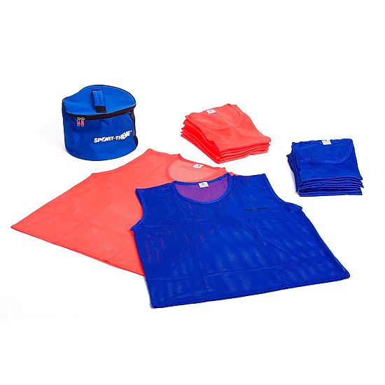 Set Mannschaftswesten Erwachsene, Orange/Blau