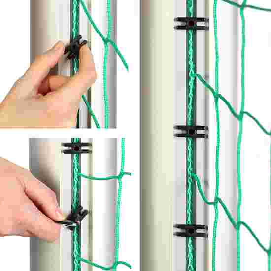 Sport-Thieme Alu-Fußballtor, 7,32x2,44 m, verschraubte Gehrung, in Bodenhülsen stehend Mattsilber eloxiert