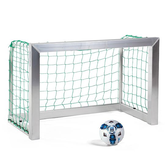 Sport-Thieme® Alu-Mini-Træningsmål, fuldsvejset 1,20x0,80 m, måldybde 0,70 m, Inkl. net, grøn (Maskestr. 10 cm)