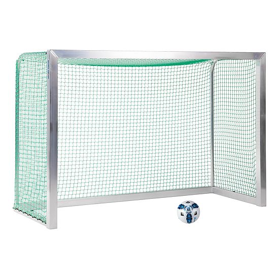 Sport-Thieme® Alu-Mini-Træningsmål, fuldsvejset 2,40x1,60 m, Måldybde 1,00 m, Inkl. net, grøn (maskestr. 4,5 cm)