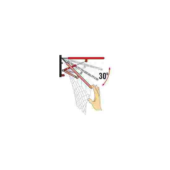 Sport-Thieme Baskeballkurv &quot;Premium&quot;, nedklappelig Klapper ned fra 35 kg, Uden anti-whip net