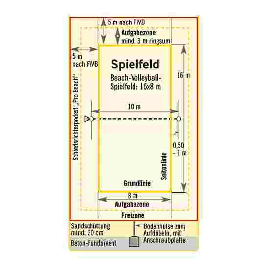Sport-Thieme Beachvolleyballnet Til banestørrelse 16x8 m