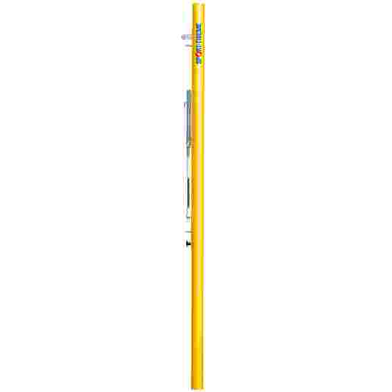 Sport-Thieme &quot;Competition&quot; Beach Volleyball Posts Powder-coated yellow, Spindle tensioning mechanism, with 2 ground sockets to be set in concrete