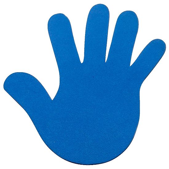 Sport-Thieme® Floor Markers Hand, 14.5 cm, Blue