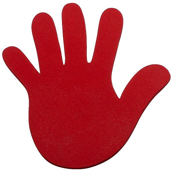 Sport-Thieme® Floor Markers Hand, 14.5 cm, Red