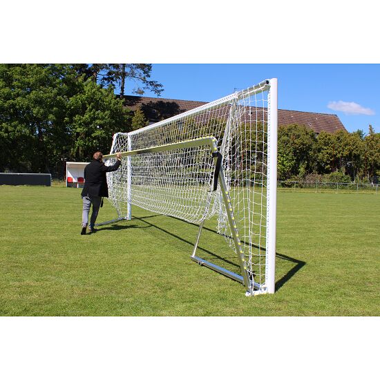 SportThieme FullSized Football Goal with Folding Net Bracket and Base