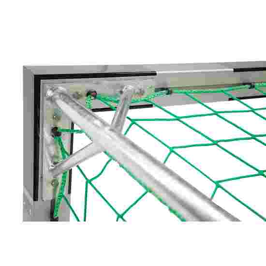 Sport-Thieme Håndboldmål in bøsninger med Premium-stål-hjørneforbindelse Med faste netbøjler, Sort-sølv