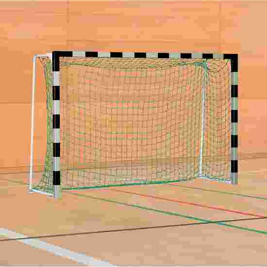 Sport-Thieme Håndboldmål med faststående netbøjler IHF, måldybde 1 m, Sort-sølv