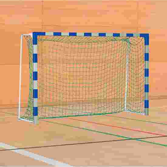 Sport-Thieme Håndboldmål med faststående netbøjler IHF, måldybde 1 m, Blå-sølv
