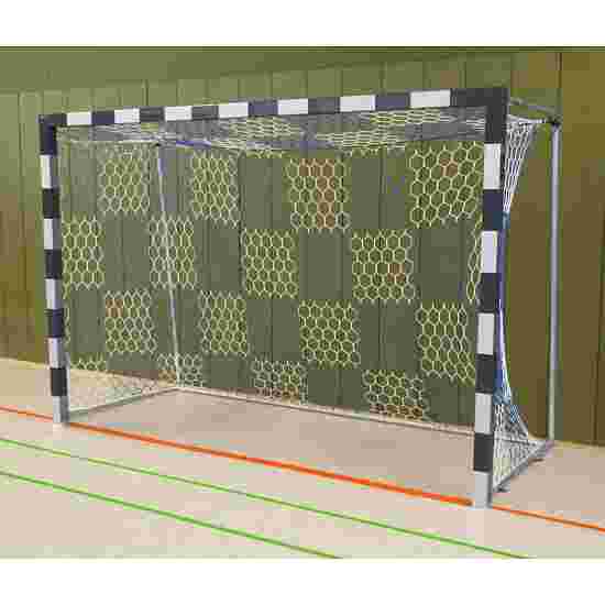 Sport-Thieme Hallenhandballtor
 3x2 m, frei stehend mit feststehenden Netzbügeln Verschweißte Eckverbindungen, Schwarz-Silber